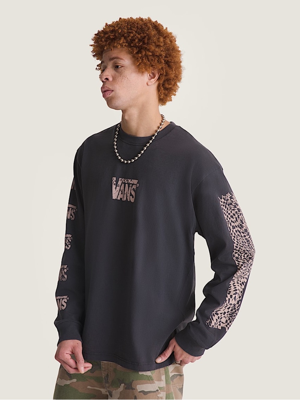 Vans Warped Adventure Long Sleeve T-Shirt Relaxed Fit Skateboarding Men Size XL